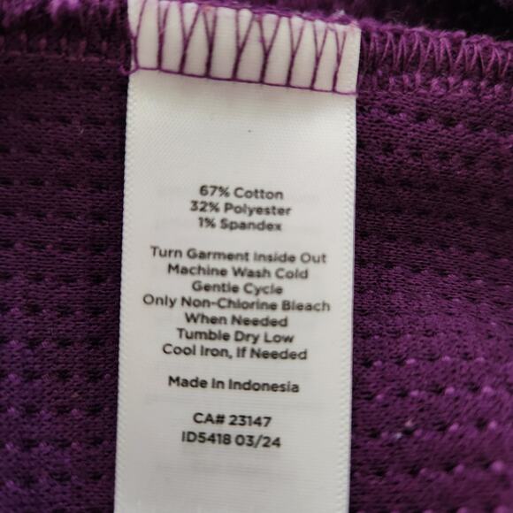Talbots Plus Women's Cowl Neck Purple Knit Boxy Cut Sweater Size 1X - Picture 5 of 5